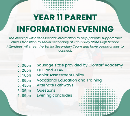 Year 11 Parent Information Evening
